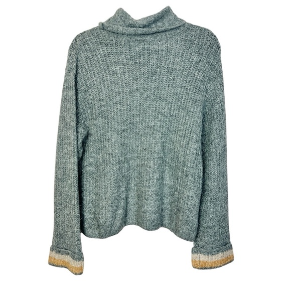 Cream CRMiranda Croped Pullover Grey Wool Blend Cowl Neck sweater Women XL - Picture 2 of 14